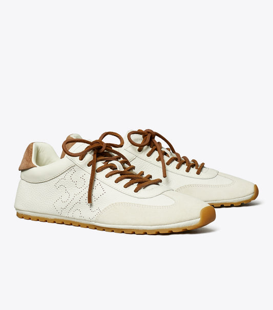 Tory Burch Field Sneaker - Cream / White Mocha / Gingerbread Brown