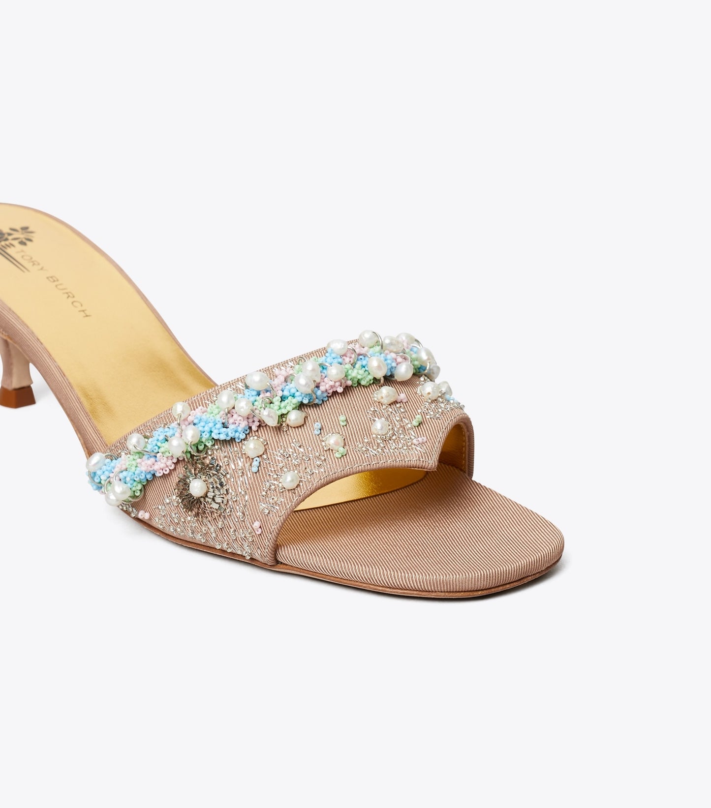 Tory Burch Beaded Heel Mule - Bronze Sun