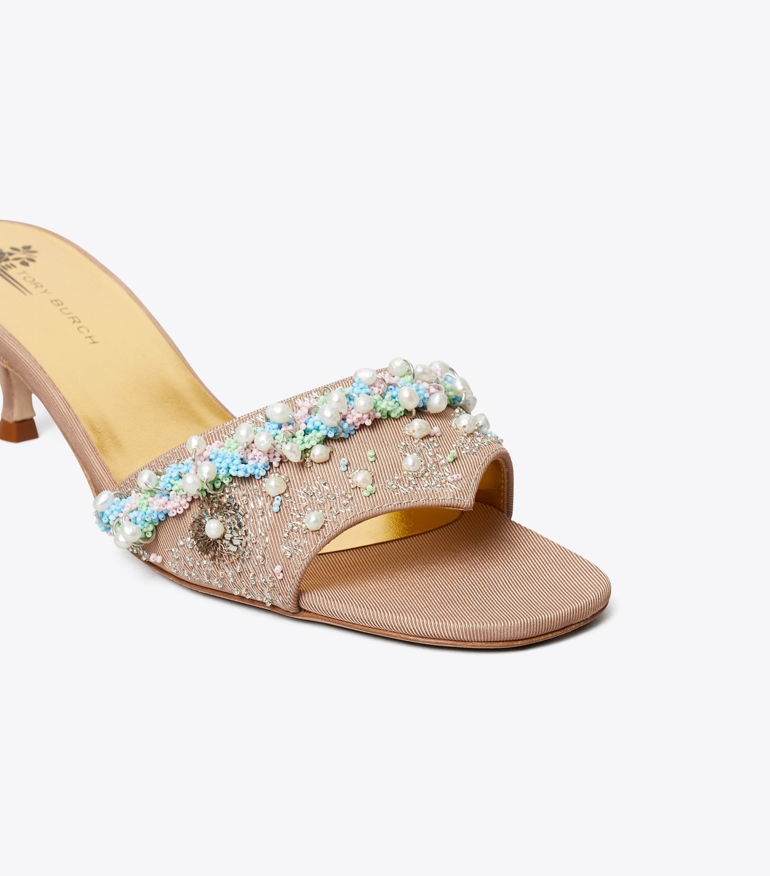Tory Burch Beaded Heel Mule - Bronze Sun