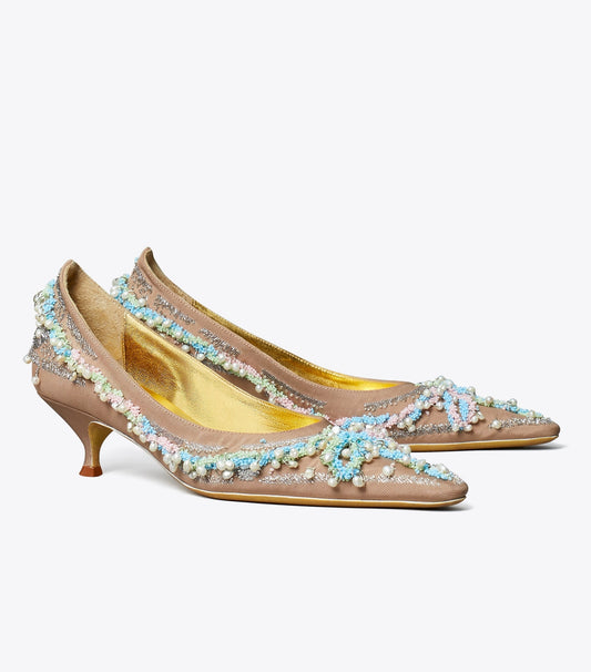 Tory Burch Beaded Pump - Bronze Sun