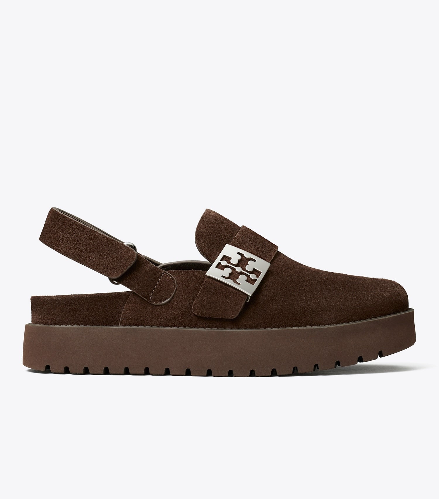 Tory Burch Mellow Sport Mule - Dark Cocoa / Silver