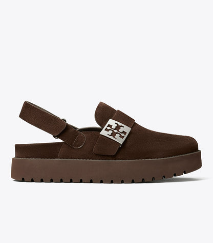 Tory Burch Mellow Sport Mule - Dark Cocoa / Silver