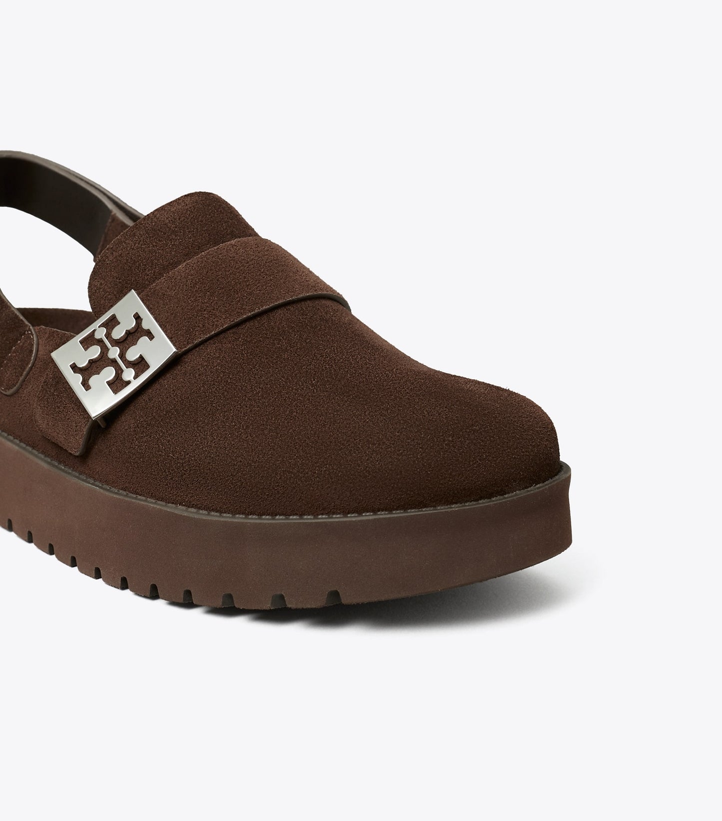Tory Burch Mellow Sport Mule - Dark Cocoa / Silver