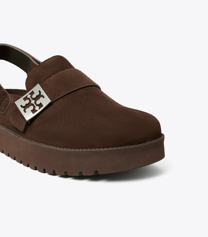 Tory Burch Mellow Sport Mule - Dark Cocoa / Silver