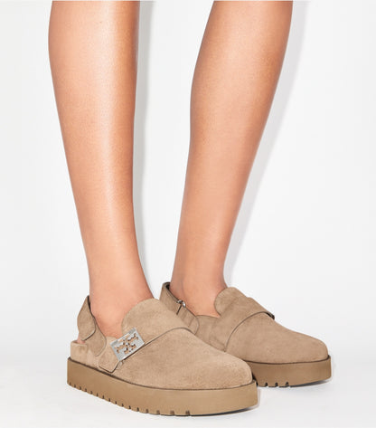 Tory Burch Mellow Sport Mule - River Rock / Silver