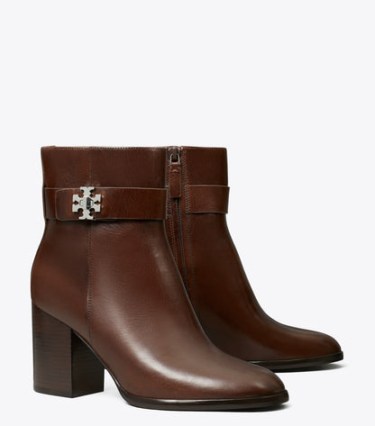 Tory Burch Turnlock Heeled Ankle Boot - Coffee