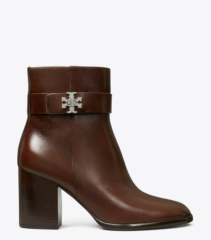 Tory Burch Turnlock Heeled Ankle Boot - Coffee