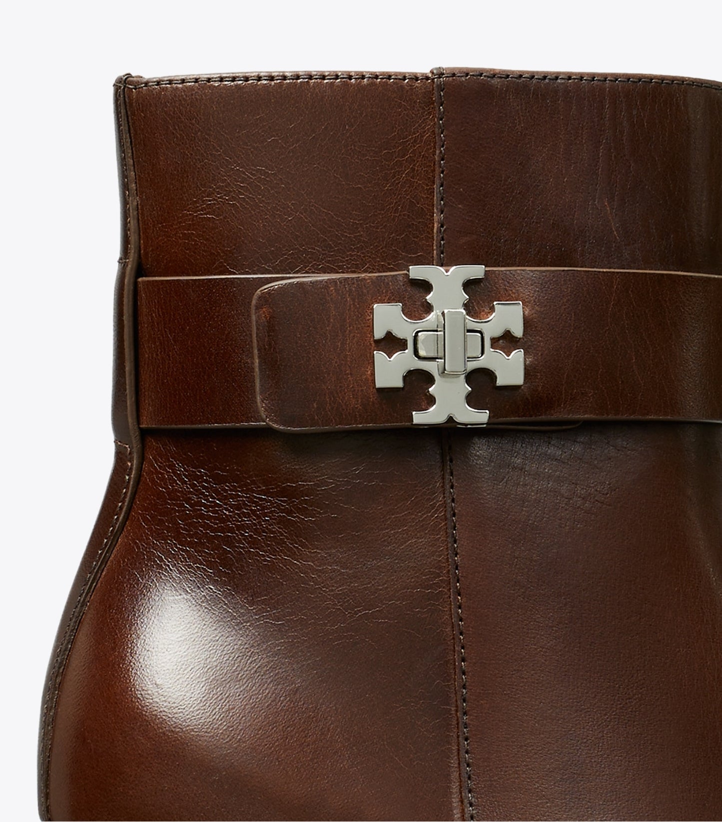 Tory Burch Turnlock Heeled Ankle Boot - Coffee