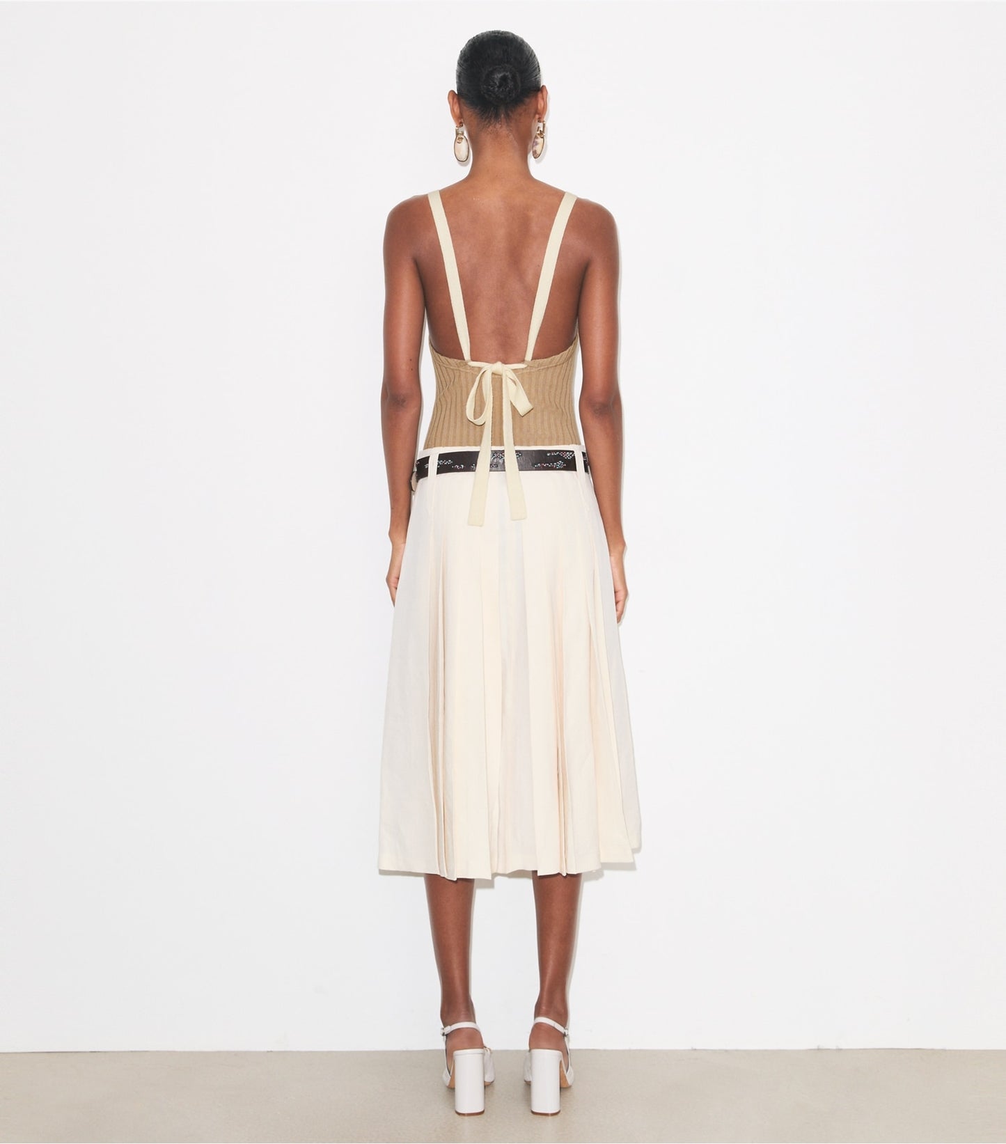 Tory Burch Pleated Skirt - Cream