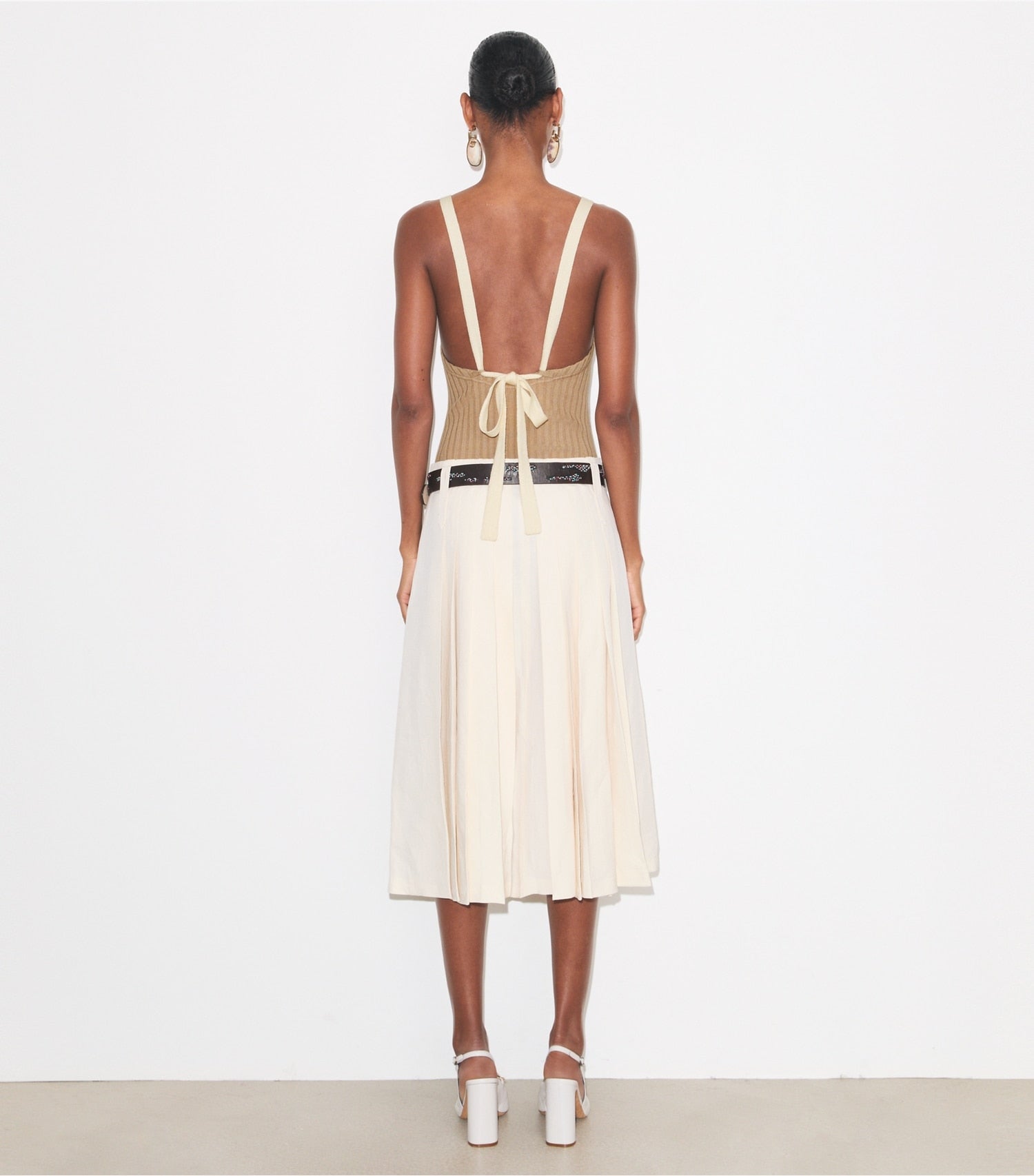 Tory Burch Pleated Skirt - Cream