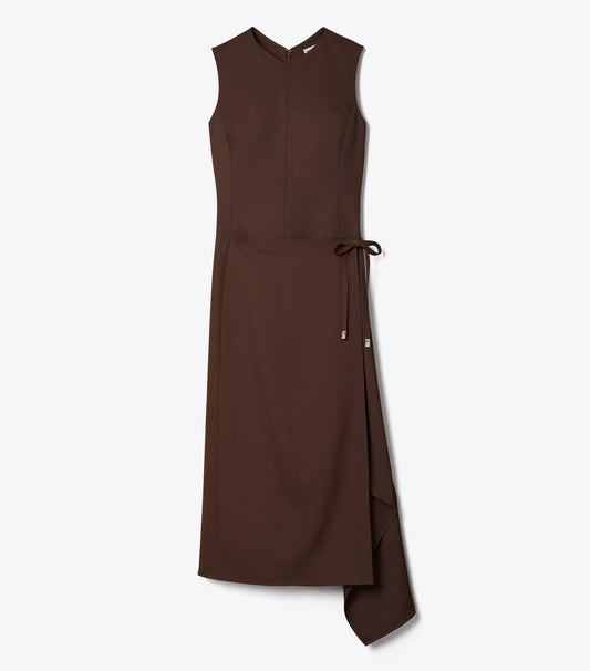 Tory Burch Twill Wrap Dress - Light Chocolate