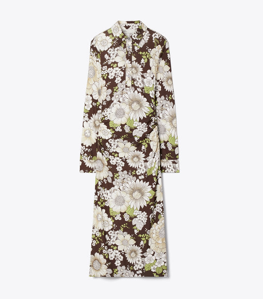 Tory Burch Printed Viscose Dress - Brown Floral
