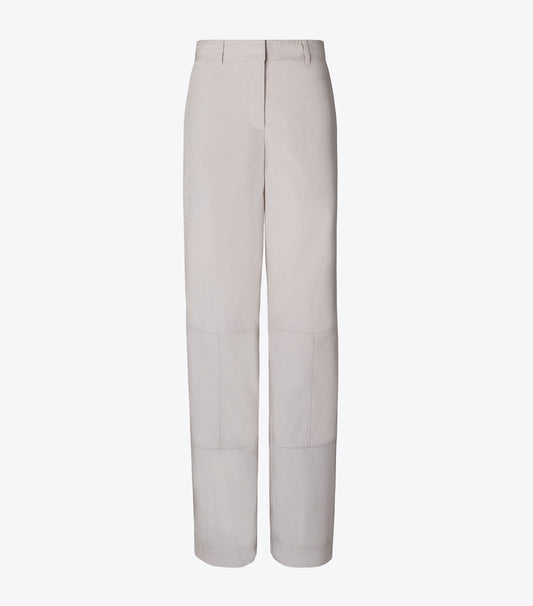 Tory Burch Wide-Leg Cotton Pant - Gray