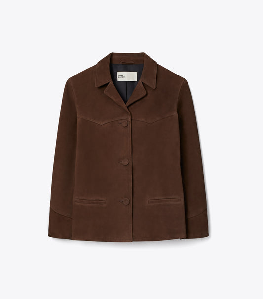 Tory Burch Suede Jacket - Light Chocolate