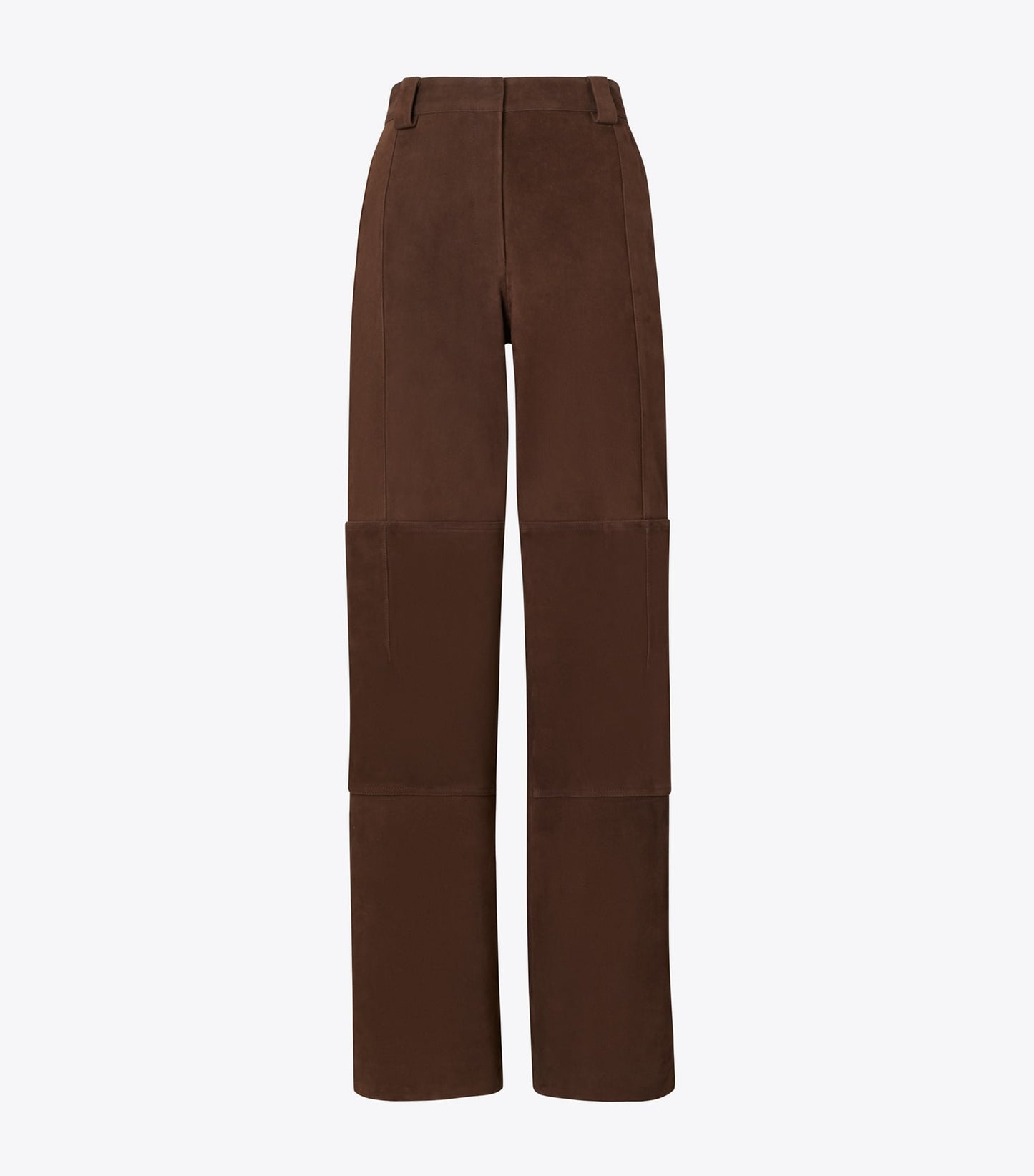 Tory Burch Relaxed-Fit Suede Pant - Light Chocolate