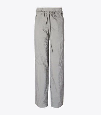 Tory Burch Wide-Leg Cotton Pant - Gray