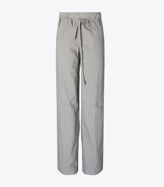 Tory Burch Wide-Leg Cotton Pant - Gray