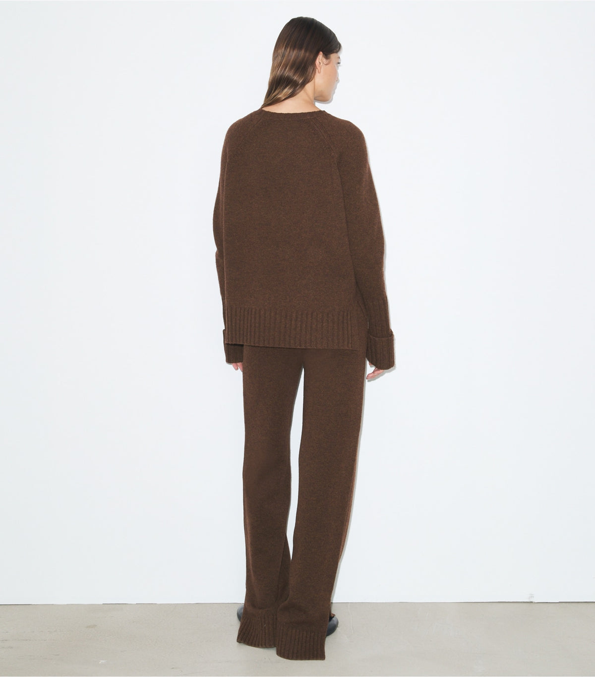 Tory Burch Wool Sweater Pant - Dark Roast