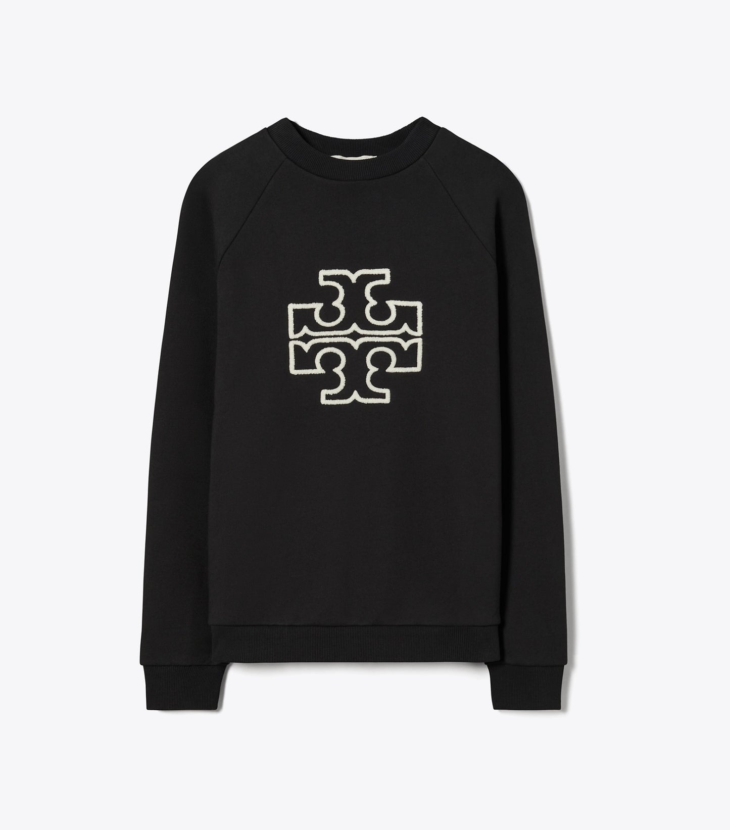 Tory Burch Heavy French Terry Logo Crewneck - Black