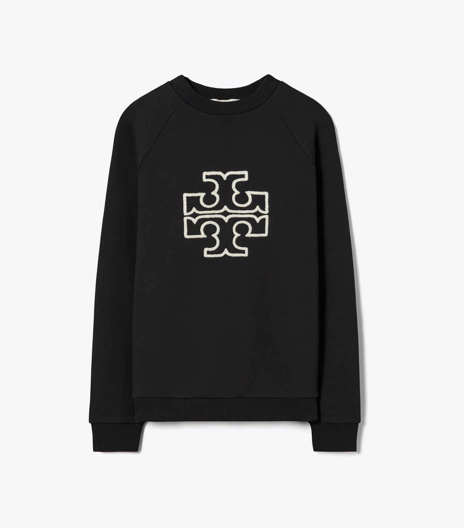Tory Burch Heavy French Terry Logo Crewneck - Black