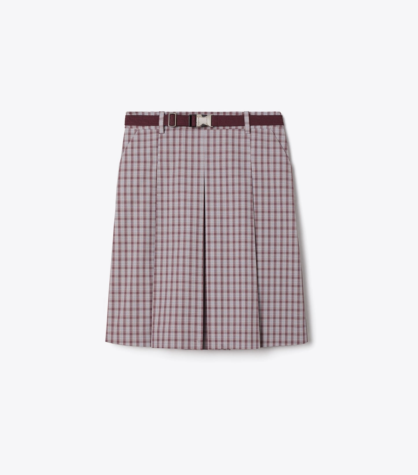 Tory Burch Plaid Golf Skirt - Burgundy Plaid