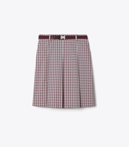 Tory Burch Plaid Golf Skirt - Burgundy Plaid