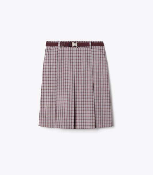 Tory Burch Plaid Golf Skirt - Burgundy Plaid
