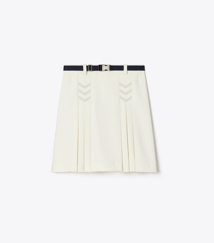 Tory Burch Pleated Stretch Golf Skirt - New Ivory