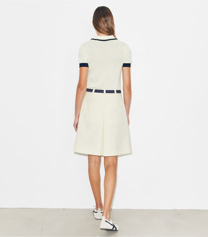 Tory Burch Pleated Stretch Golf Skirt - New Ivory