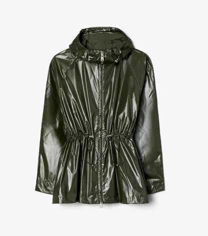 Tory Burch Nylon Cinched Jacket - Olive Green