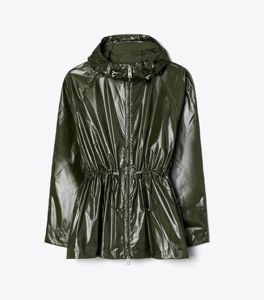 Tory Burch Nylon Cinched Jacket - Olive Green