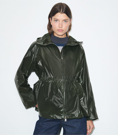 Tory Burch Nylon Cinched Jacket - Olive Green