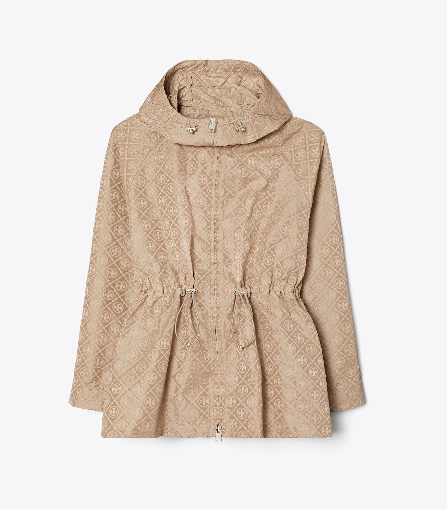 Tory Burch T Monogram Jacquard Cinched Jacket - Beige T Monogram