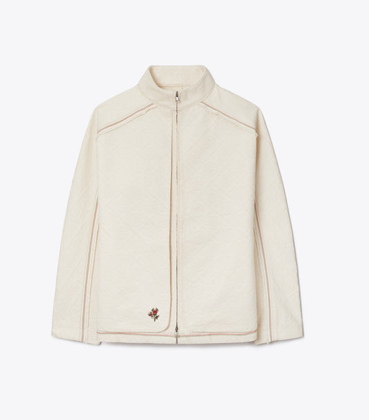 Tory Burch Denim Jacket - White/Ivory T Monogram