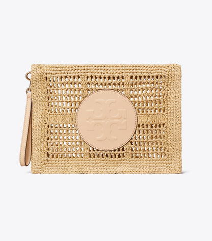 Tory Burch Ella Hand-Crocheted Pouch - Natural