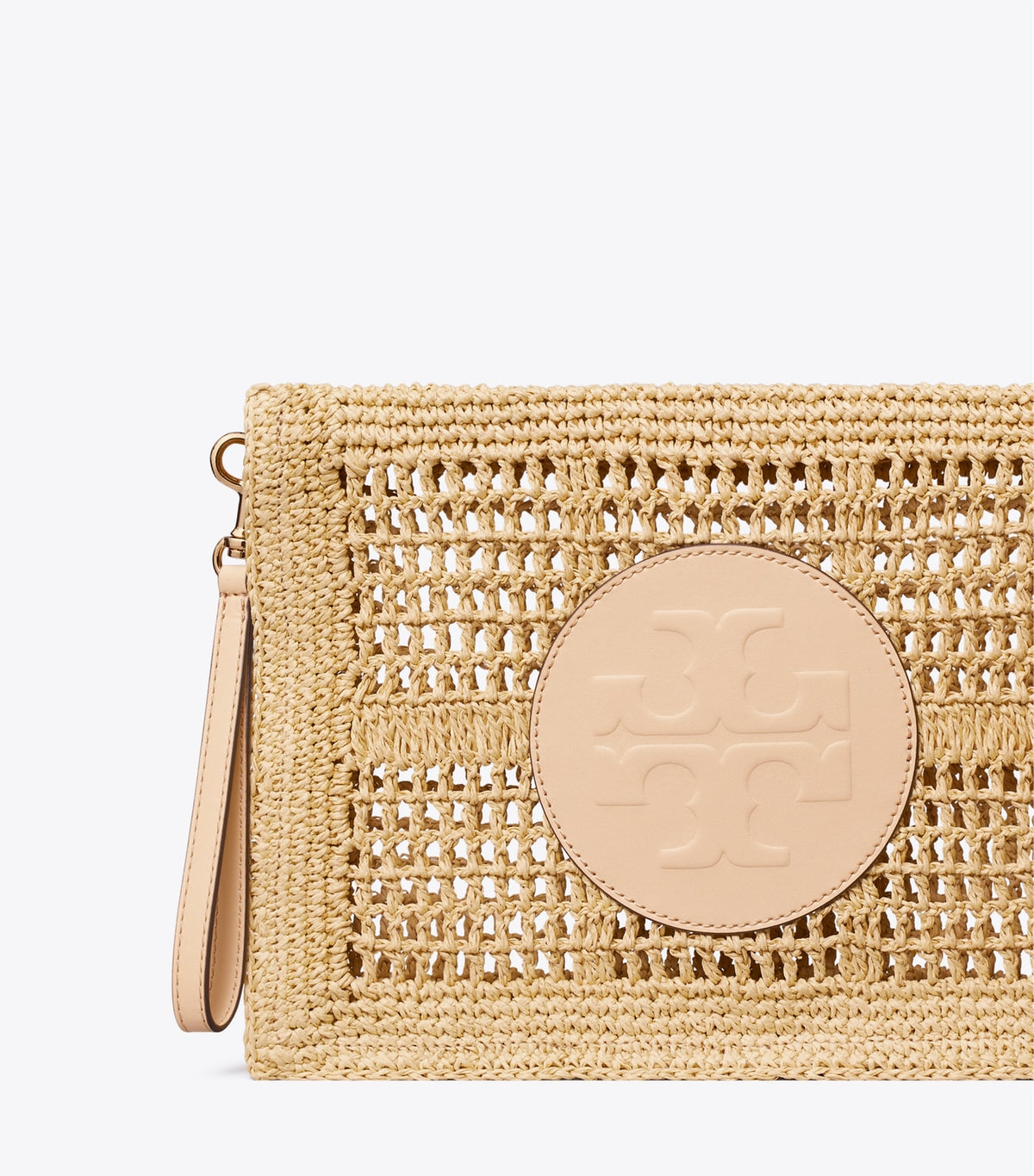 Tory Burch Ella Hand-Crocheted Pouch - Natural