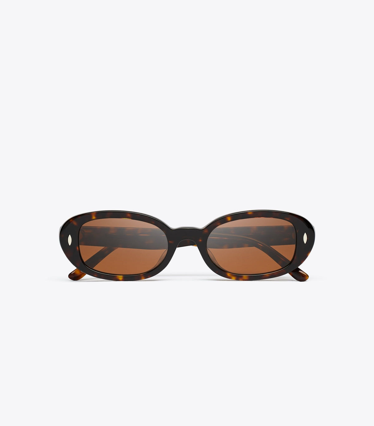 Tory Burch Miller Oval Sunglasses - Dark Tortoise/Dark Brown