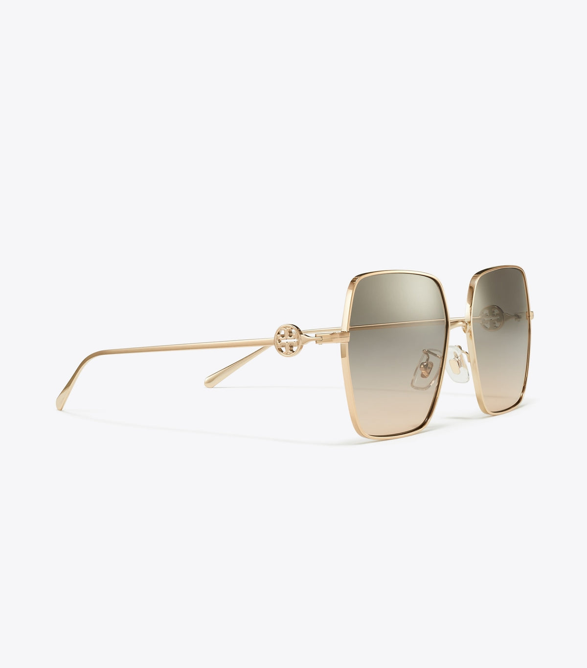 Tory Burch Miller Oversized Square Sunglasses - Light Rose Gold/Light Brown Gradient