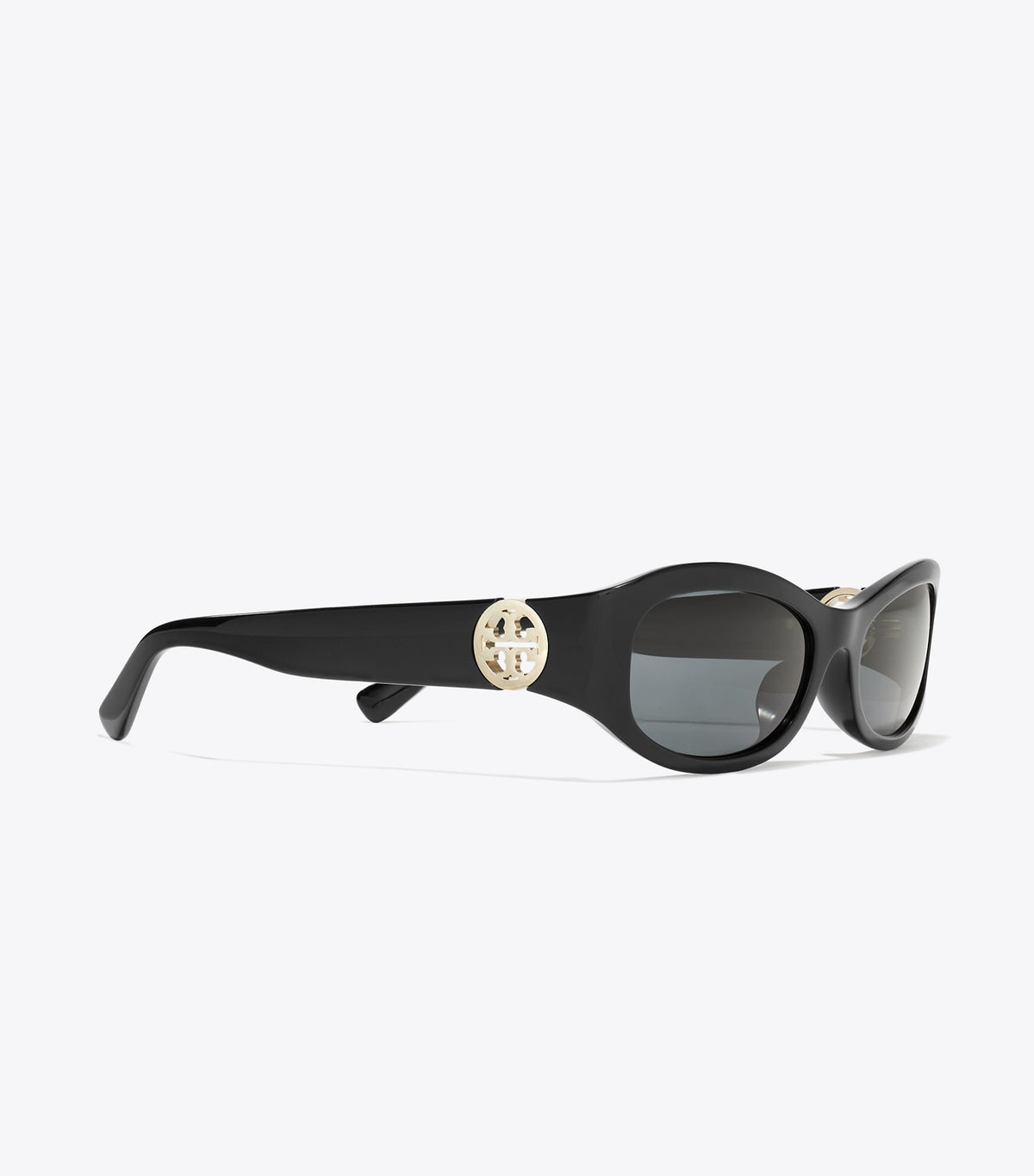 Tory Burch Miller Rectangle Sunglasses - Black/Dark Gray
