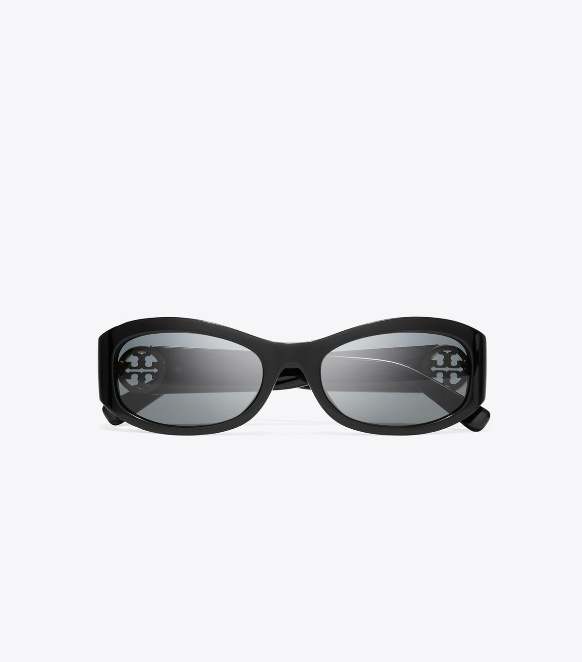 Tory Burch Miller Rectangle Sunglasses - Black/Dark Gray