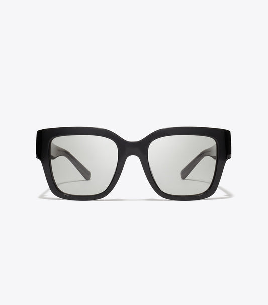 Tory Burch Miller Square Sunglasses - Black/Gray Gradient