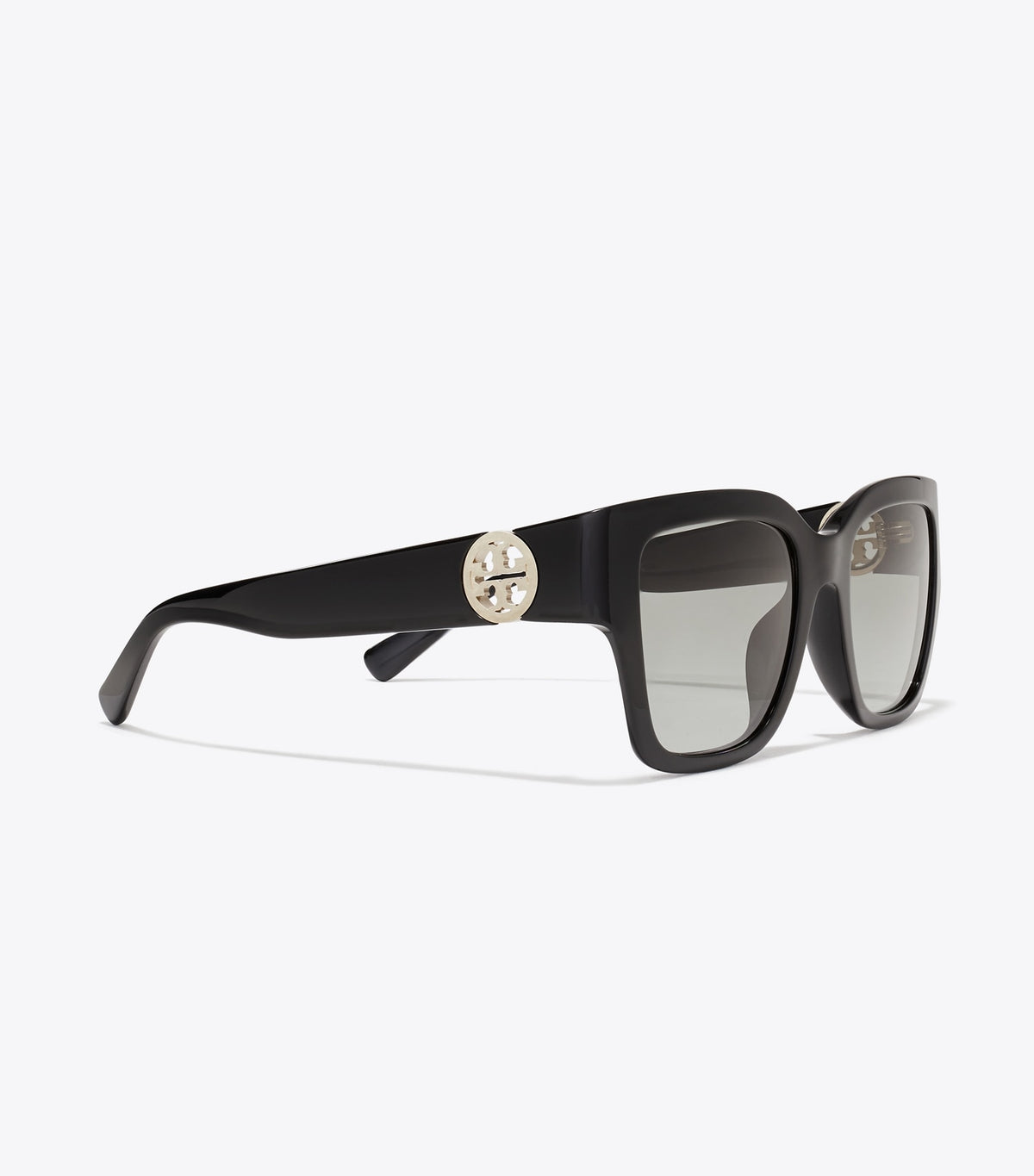 Tory Burch Miller Square Sunglasses - Black/Gray Gradient