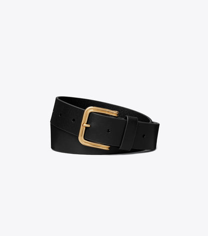 Tory Burch Double Wire Buckle Belt - Black / Gold