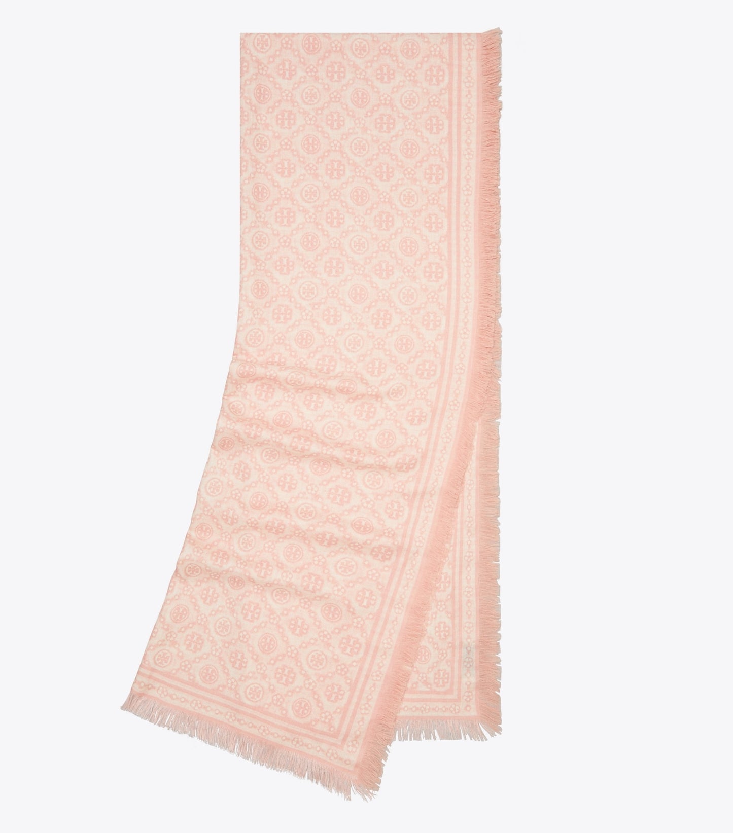 Tory Burch T Monogram Floral Oblong Scarf - Pink T Monogram