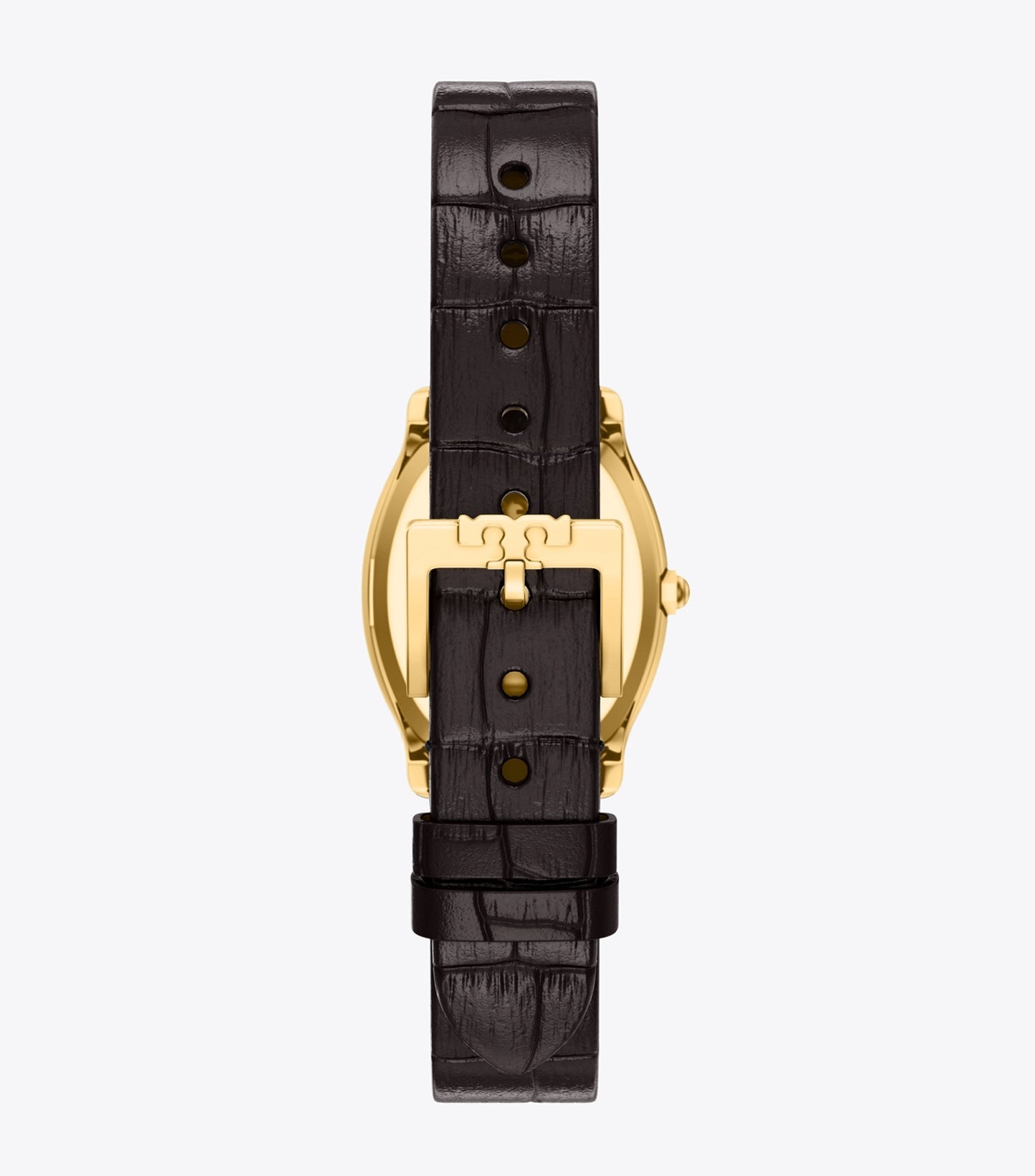 Tory Burch Small Eleanor Curve Watch - Ivory/Gold/Black Croc