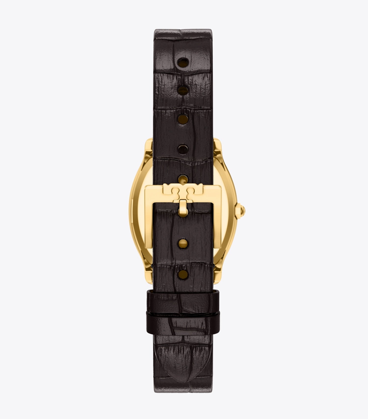 Tory Burch Small Eleanor Curve Watch - Ivory/Gold/Black Croc