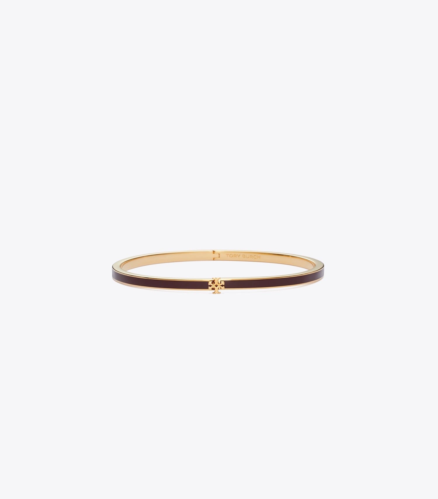 Tory Burch Icon Thin Enamel Bracelet - Tory Gold / Burgundy