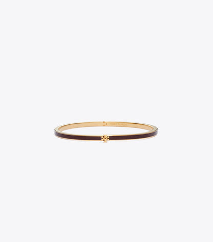 Tory Burch Icon Thin Enamel Bracelet - Tory Gold / Burgundy