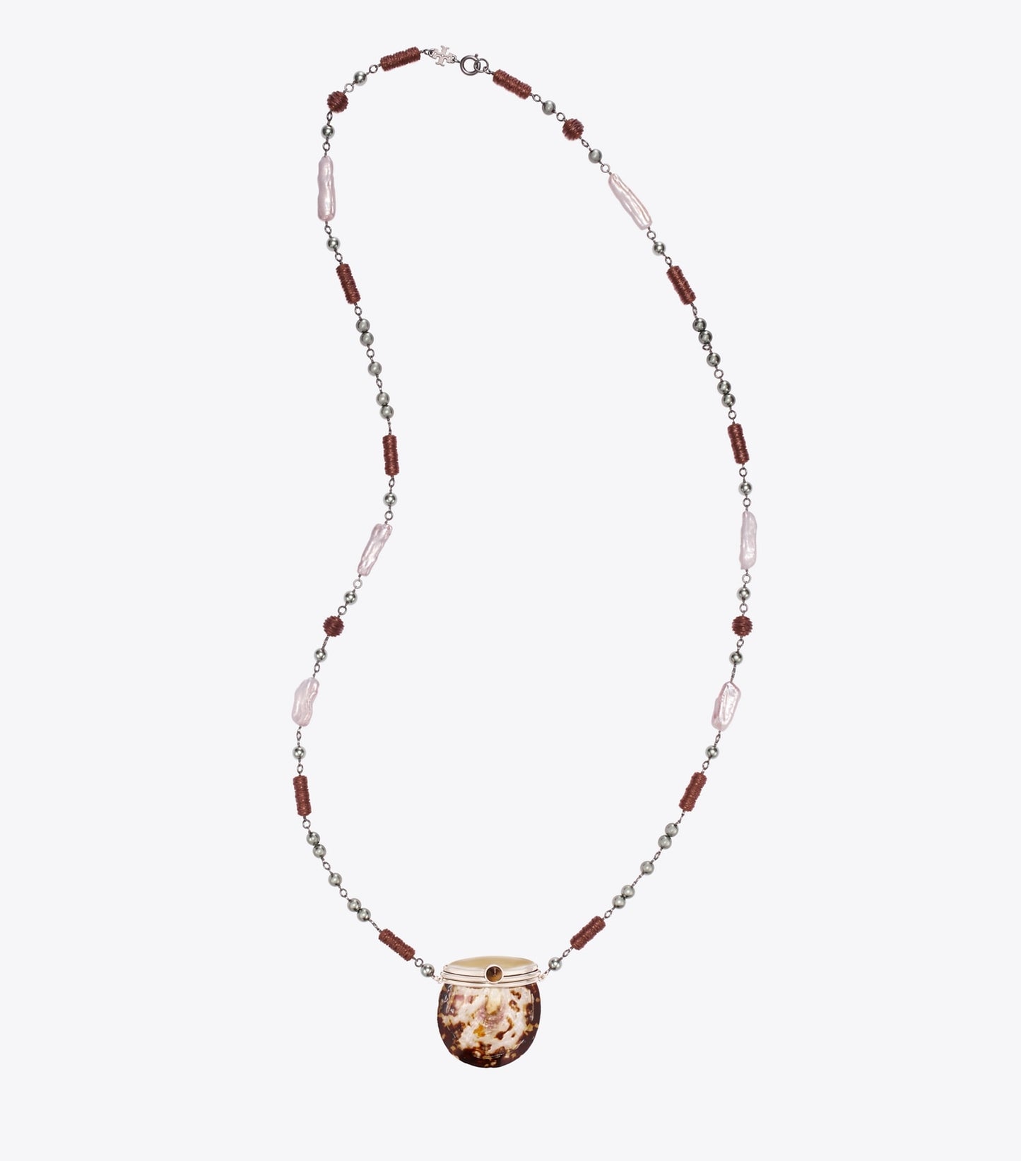 Tory Burch Runway Shell Necklace - Tory Silver