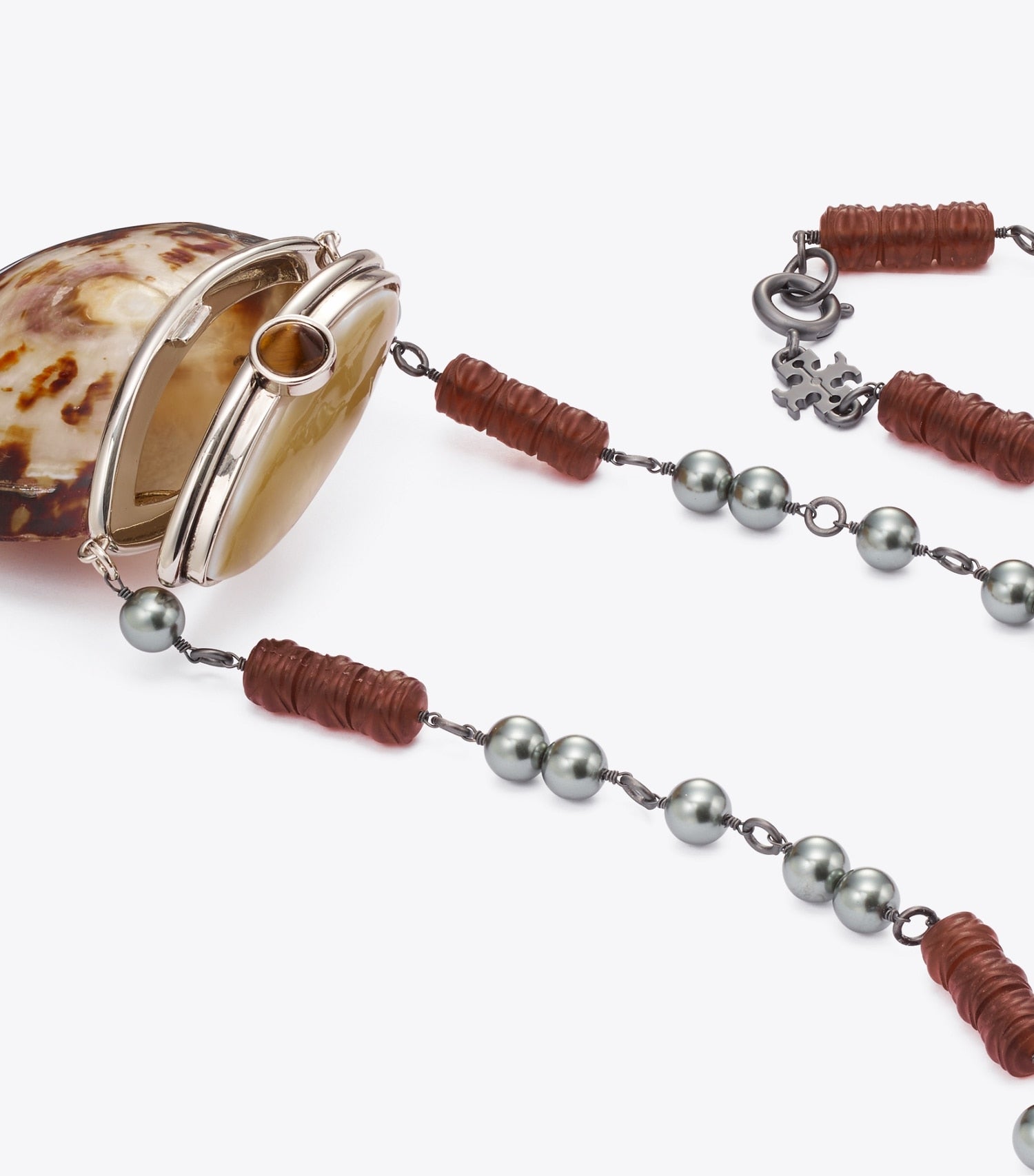 Tory Burch Runway Shell Necklace - Tory Silver